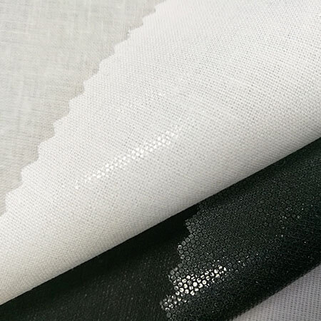 Knitted fusible iron on interfacing in WHITE - sold by the metre