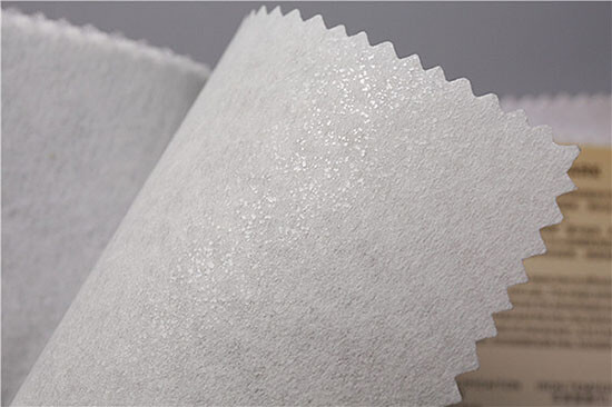 white fusible interlining fabric