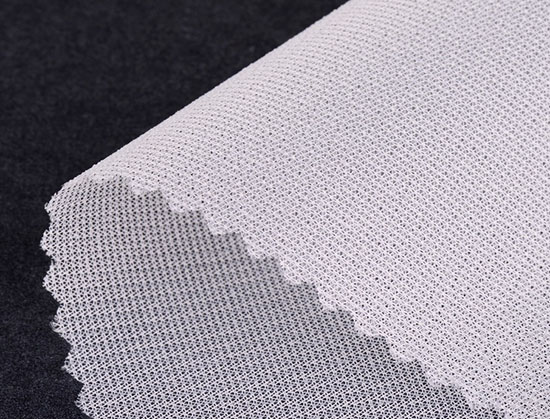 white fusible tricot knit interfacing texture