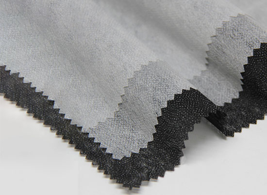 black lightweight iron on interfacing