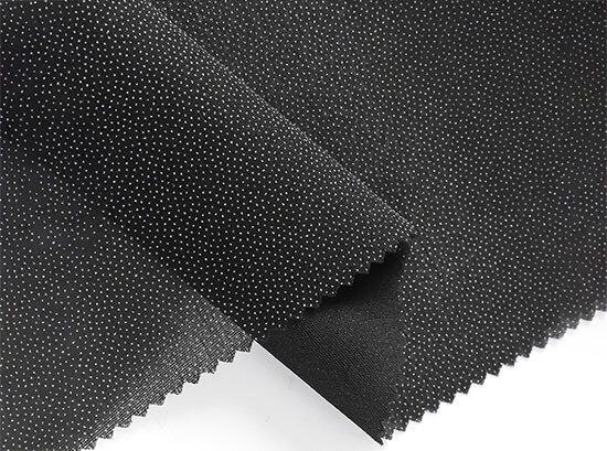 black stiff fusible interfacing