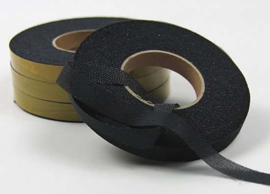 black woven fusible interfacing tape