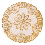 Round Gold Vinyl Placemats